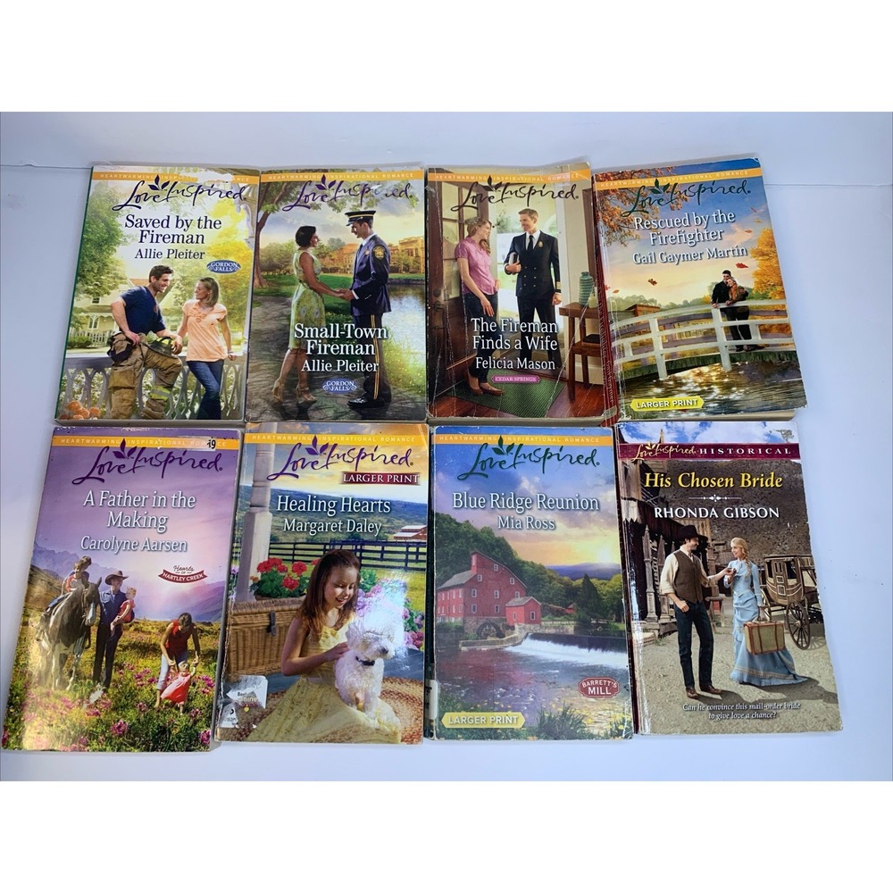 Love Inspired Romance Books Firefight & Inspirational Christian Fiction Lot Of 8